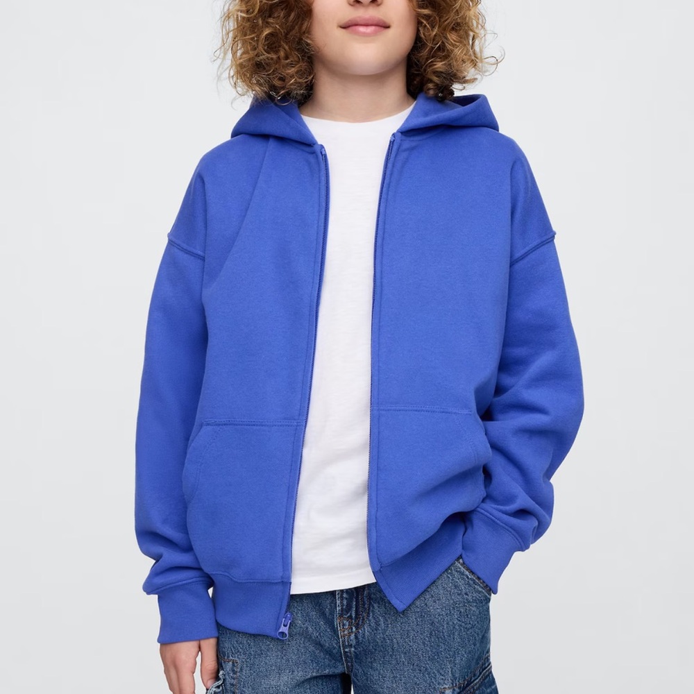 🧡 Gap Sweatsuit VintageSoft Zip Hoodie Dazzling Blue Kids Size XXL (14/16)